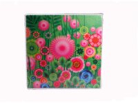 Mikrofasertuch "Blumen Pink/Grün"