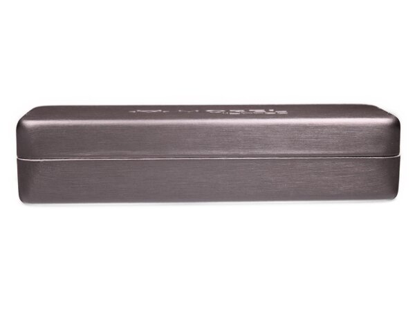 Hartschalenetui von Morel Silber