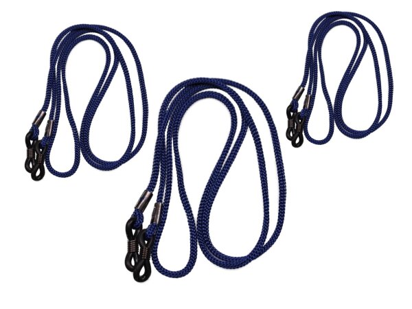 Blaue Brillenkordel - 3er Pack