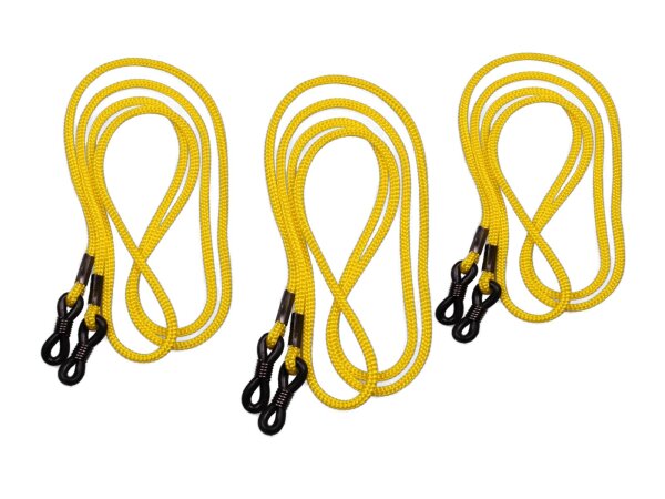 Gelbe Brillenkordel - 3er Pack