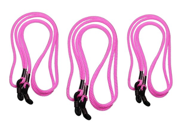 Pinke Brillenkordel - 3er Pack