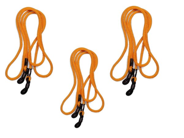 Orange Brillenkordel - 3er Pack