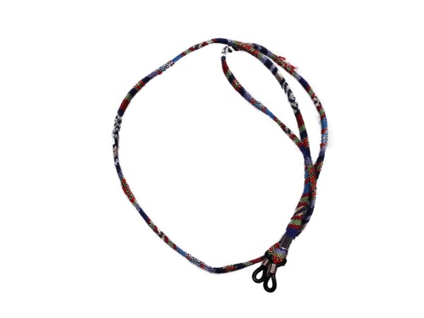 Brillenband Dunkelblau,Rot, Grün