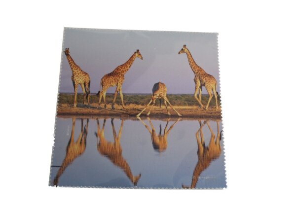 Mikrofasertuch "Giraffen"  Größe 18,5 cm