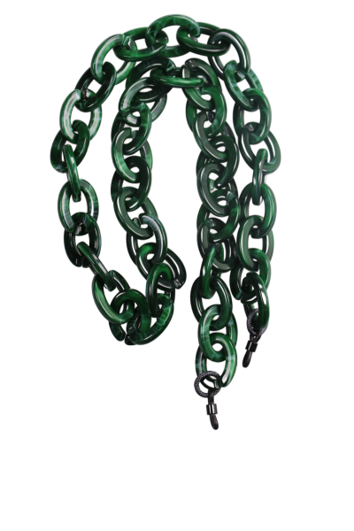 Modebrillenkette in Dark Green