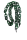 Modebrillenkette in Dark Green