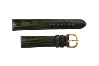 Uhrenband Krokoleder Optik Grün 18 mm