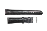 Uhrenband Glattleder Schwarz glänzend 18 mm
