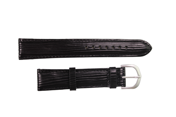 Uhrenband Schwarz gestreift 18 mm