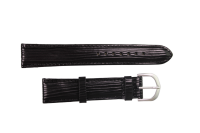 Uhrenband Schwarz gestreift 18 mm