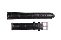 Uhrenband Schwarz glänzend 18 mm