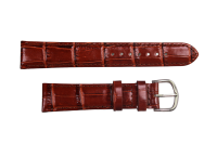 Uhrenband Nussbraun glänzend 18 mm