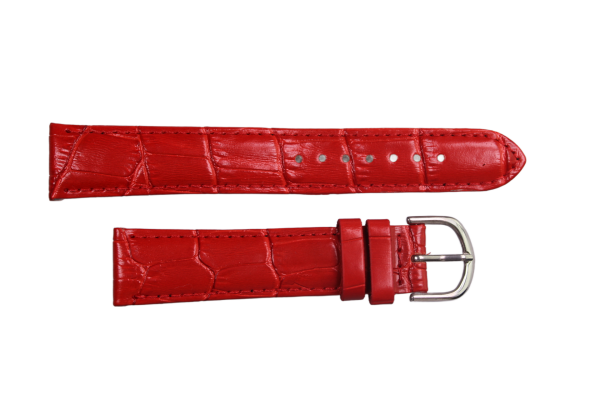 Uhrenband glänzend Rot 18 mm