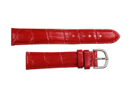 Uhrenband glänzend Rot 18 mm