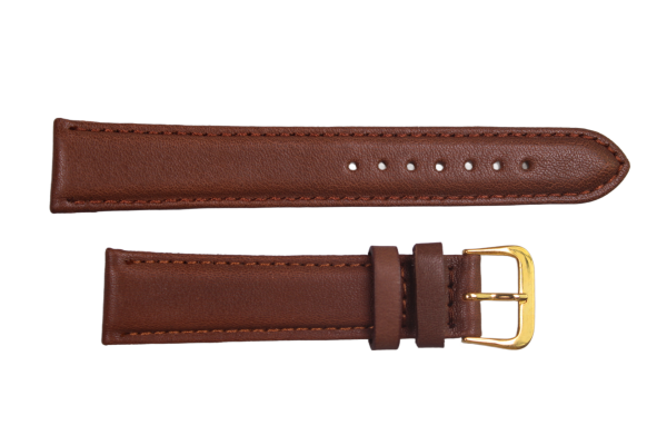 Uhrenband Nussbraun Glattleder 18 mm