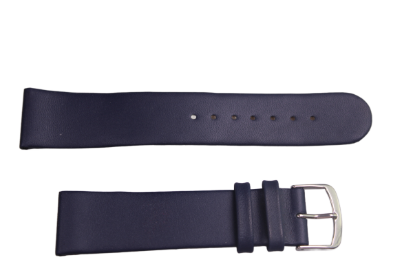 Uhrenband Dunkelblau Mattleder 22 mm