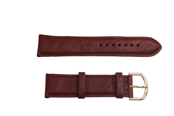 Uhrenband Nussbraun Mattleder 22 mm