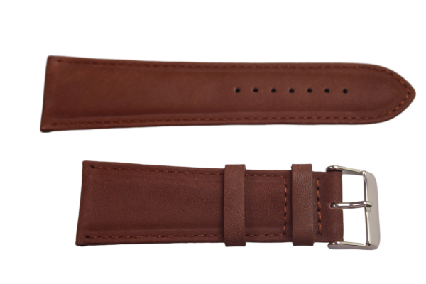Uhrenband Mattleder Braun 27 mm