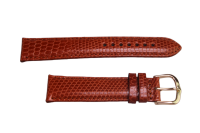 Uhrenband Echsenleder Optik Nussbraun 20 mm