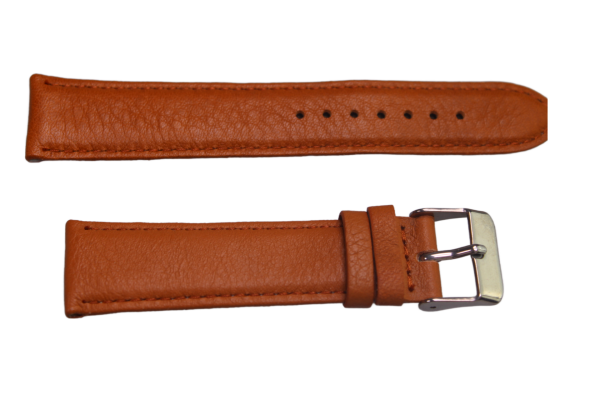 Uhrenband Mattleder Hellbraun 20 mm