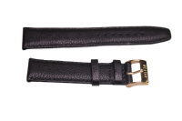 Uhrenband Leder Schwarz 20 mm