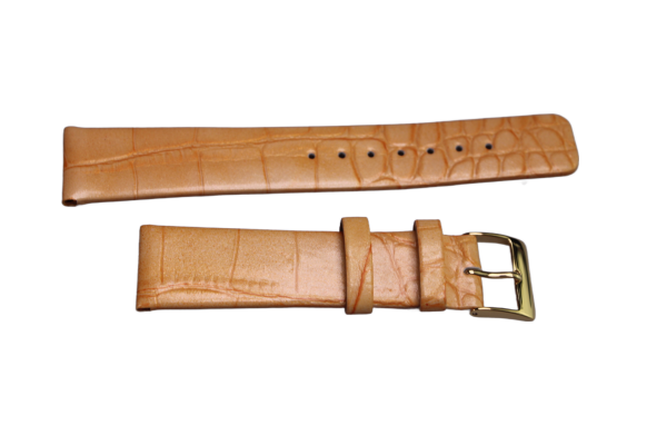 Uhrenband Krokoleder Orange 20 mm