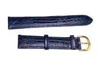 Uhrenband Echsenleder Optik Dunkelblau 20 mm