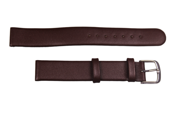 Uhrenband Glattleder Dunkelbraun 16 mm