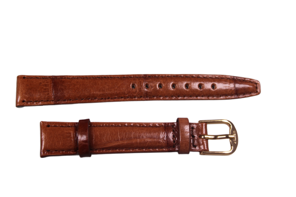 Uhrenband Dunkelbraun glänzend 14 mm