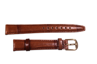 Uhrenband Dunkelbraun glänzend 14 mm