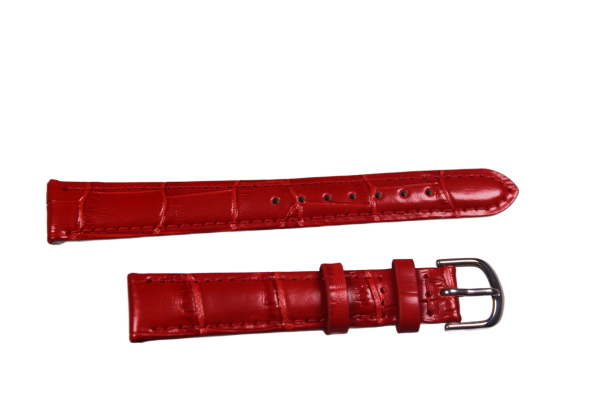 Uhrenband Rot Glänzend 14 mm