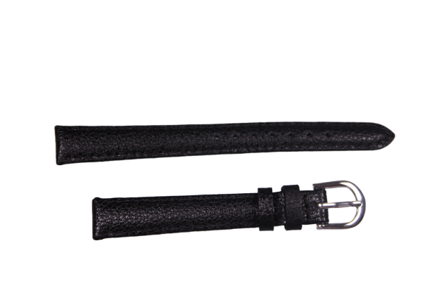 Uhrenband Rauleder Schwarz 12 mm