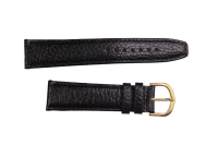 Uhrenband Schwarz Leder 20 mm
