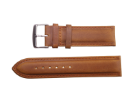 Uhrenarmband aus Leder Camelbraun 22 mm
