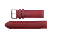 Uhrenband aus Leder in Rot 22 mm