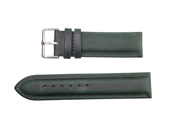 Uhrenband aus Leder in Grün 22 mm