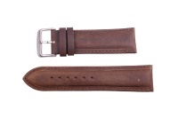 Uhrenband aus Leder in Dunkelbraun 24 mm