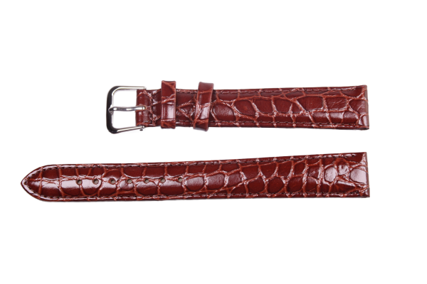 Uhrenband aus Leder in Dunkelbraun 14 mm