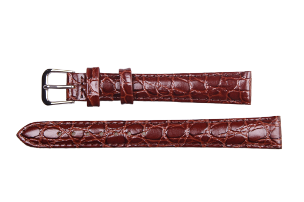 Uhrenband aus Leder in Dunkelbraun 16 mm
