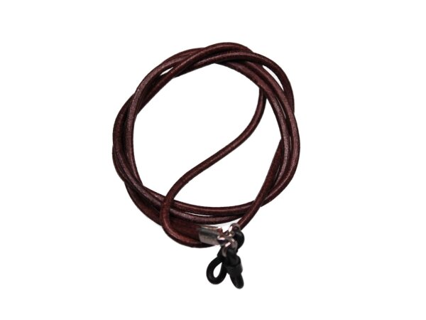 Brillenband echt Leder (Dunkelbraun)