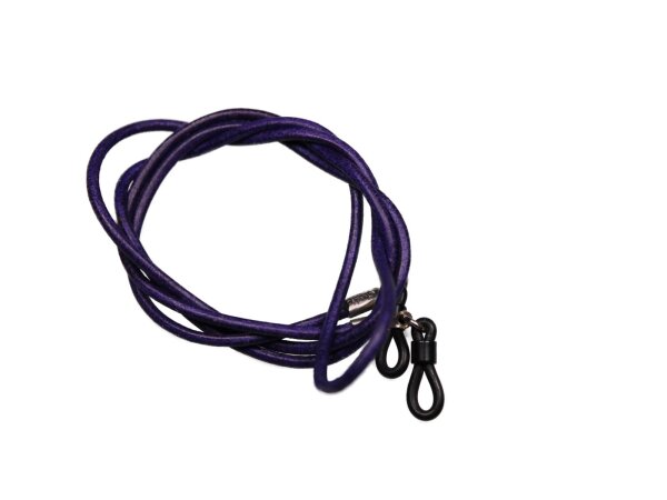 Brillenband echt Leder (Lila)
